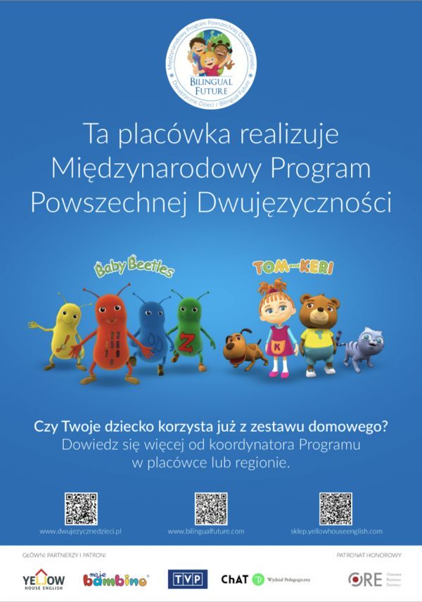 Plakat informacyjny na temat Programu Powszechnej Dwujęzyczności